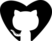github logo with heart shape
